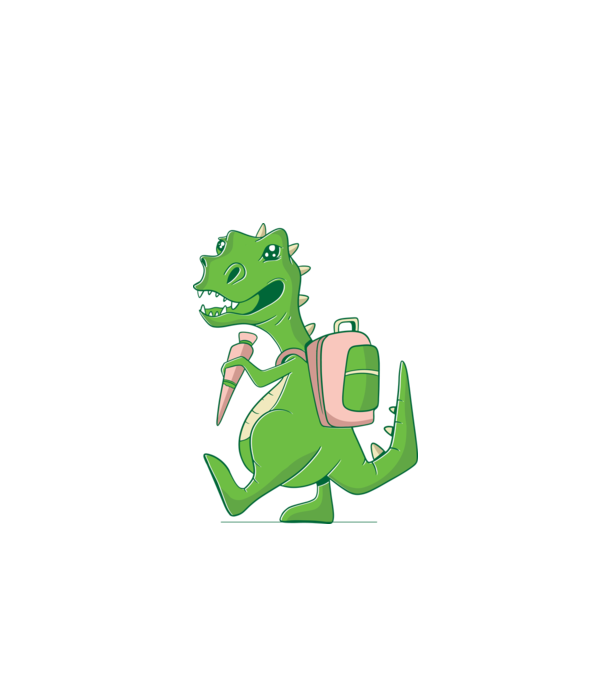 Elev Dino model negru pe tricou