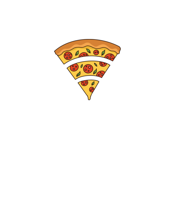 Felie de pizza Wifi model verde pe tricou