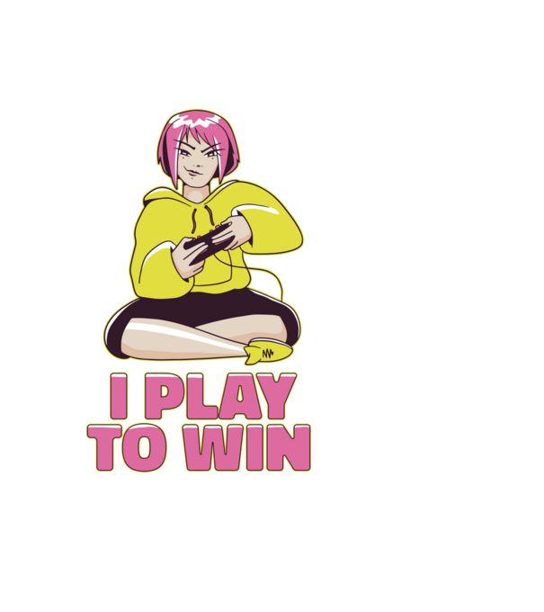 Anime fată Gamer model albastru închis pe tricou
