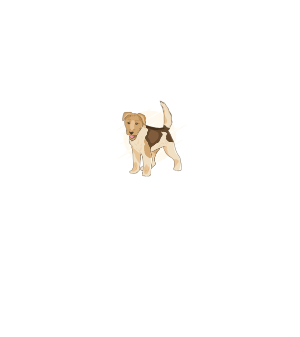 Fox Terrier model verde pe tricou