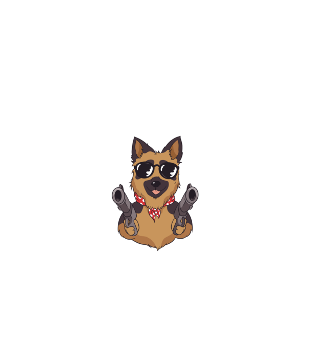 Pew Pew Pew Madafakas Ciobănesc german model negru pe tricou