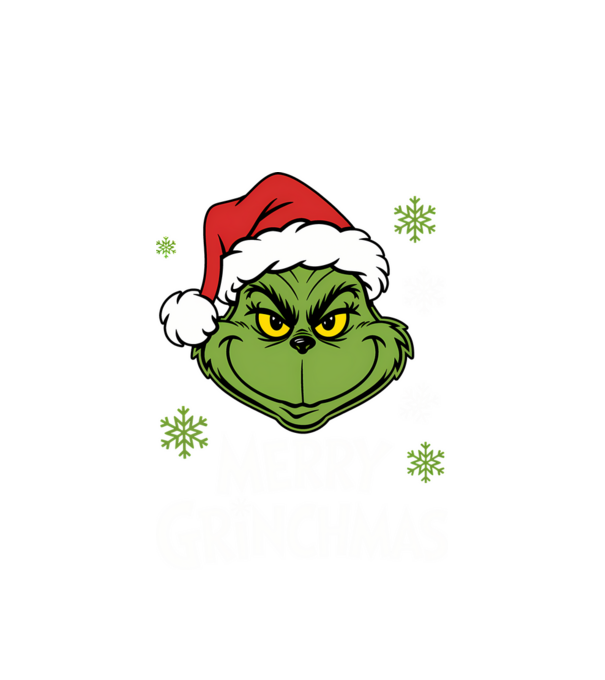Merry Grinchmas Negru model alb pe tricou