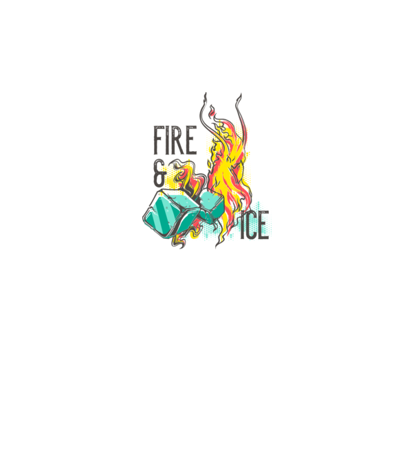 Fire and Ice model gri pe tricou