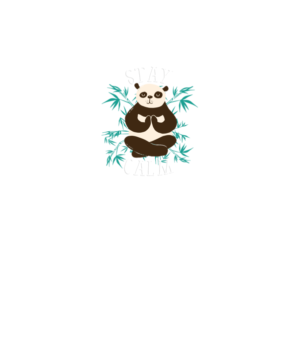 Stay Calm Panda meditație model verde neon pe tricou