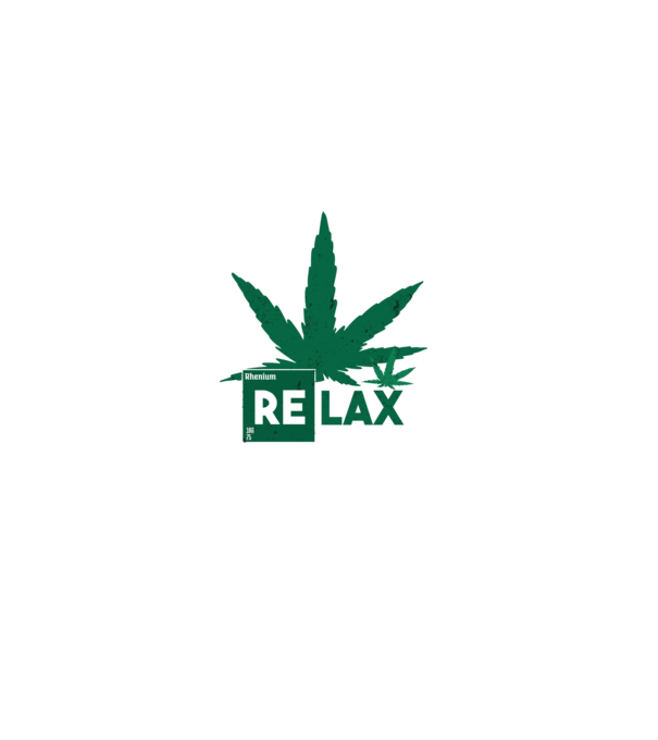 Relax Cannabis model negru pe tricou