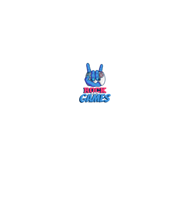 Rock And Games model negru pe tricou