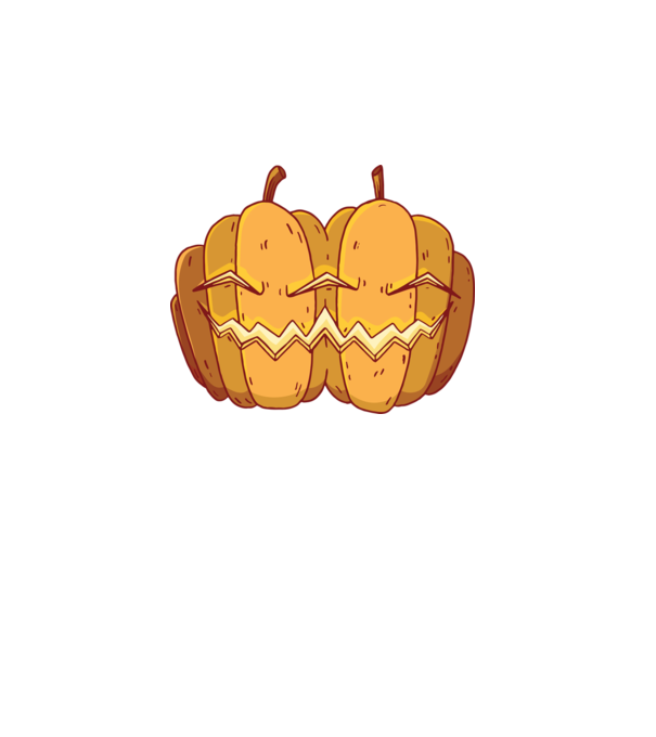 Dovleci siamezi de Halloween model turcoaz pe tricou