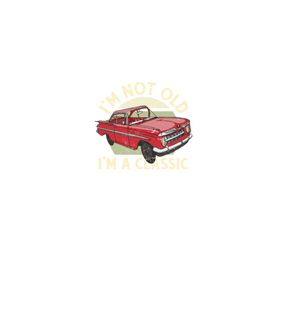 'Mașină clasică - I''m not old I''m a classic' model negru pe tricou