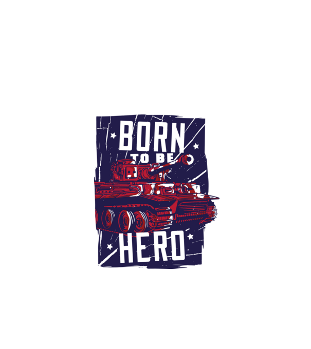 Born To be A Hero cu tanc model verde de măr pe tricou