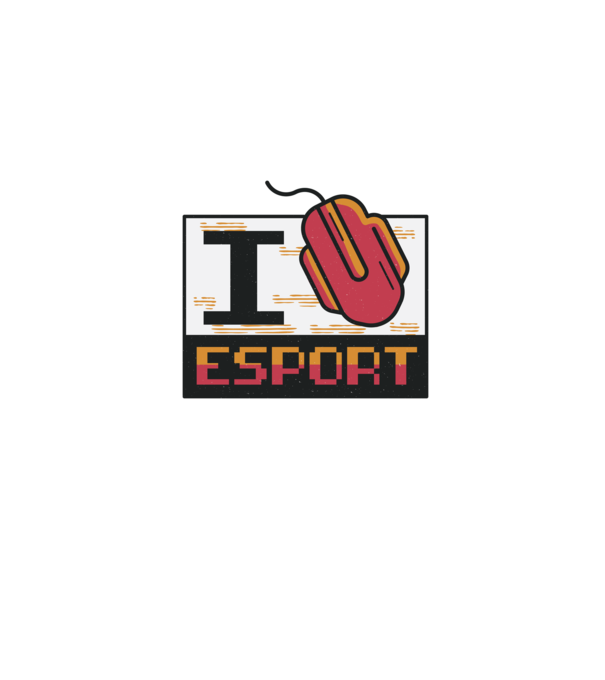 I love Esport model gri pe tricou