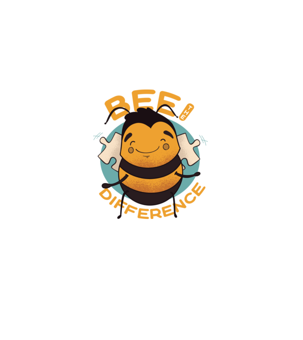 Bee the Difference - Fii tu însuți diferența model negru pe tricou
