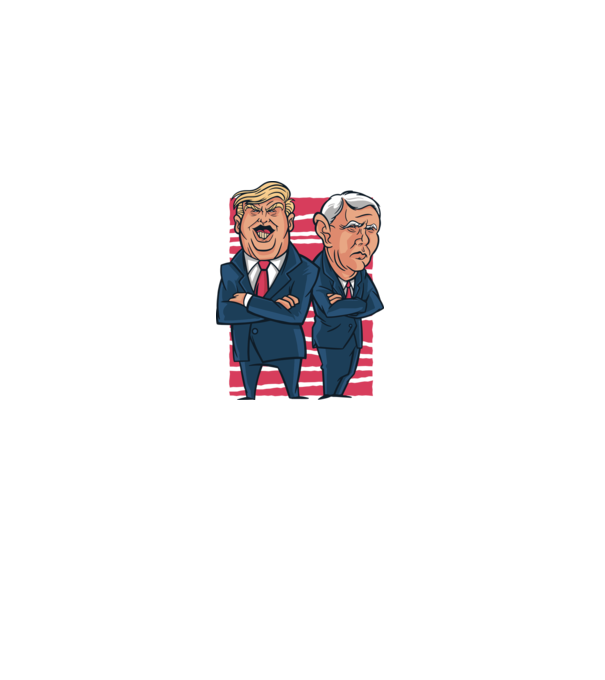 Trump Pence USA model alb pe tricou