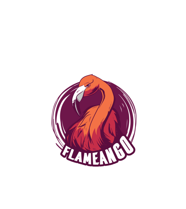 Flamingo model alb pe tricou