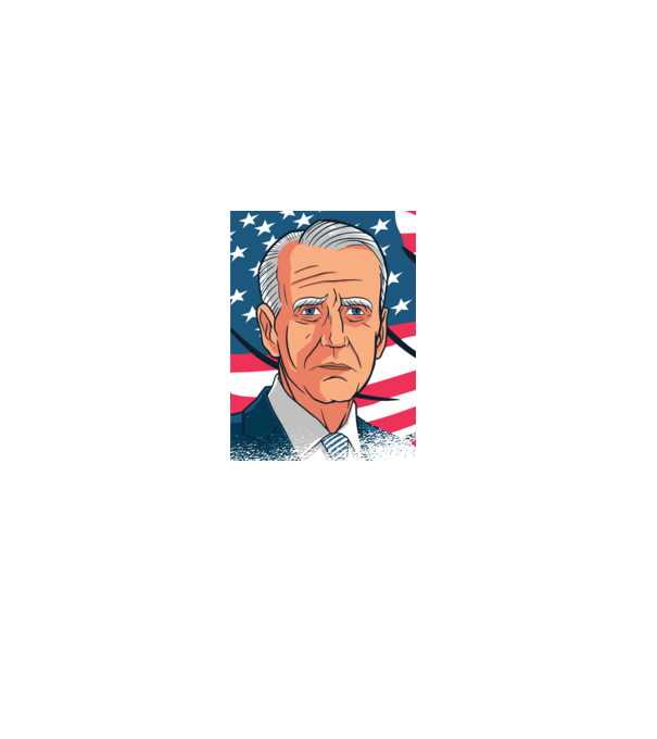 Joe Biden USA model negru pe tricou