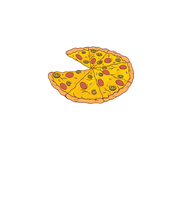 Felii de pizza Cuplu model alb pe tricou
