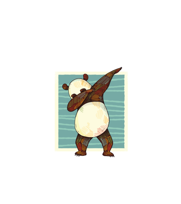 Panda DAB dans model negru pe tricou