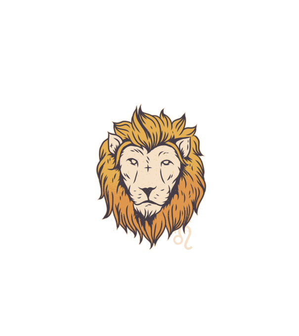 Lion head Horoscope model turcoaz pe tricou