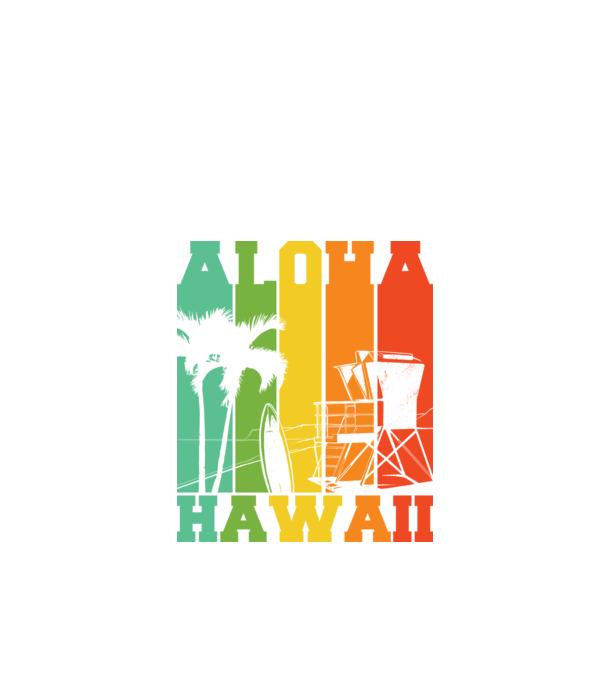 Aloha Hawaii model negru pe tricou