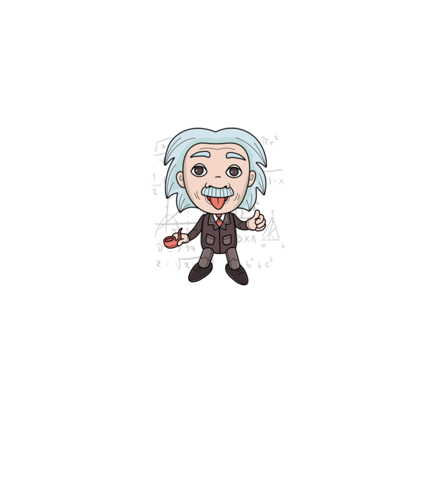 Caricatură Einstein model albastru jeanși pe tricou