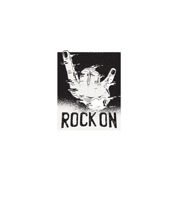 Rock On model gri pe tricou