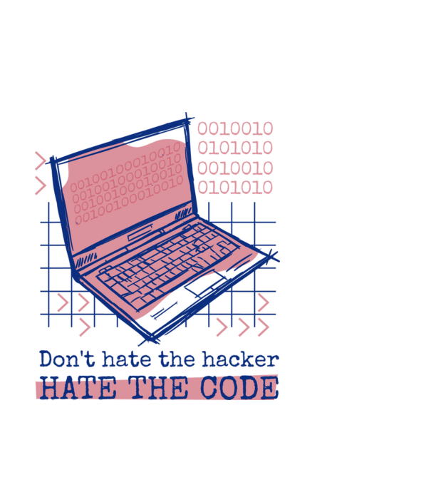Nu urî hackerul, urăște codul model albastru deschis pe tricou