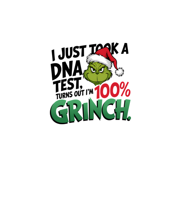 Grinch DNA test model alb pe tricou