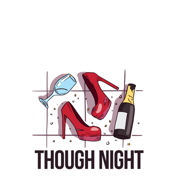 Though Night - seară grea model alb pe tricou