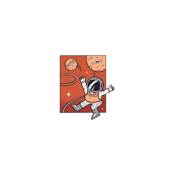 Astronaut Baschetbalist model negru pe tricou