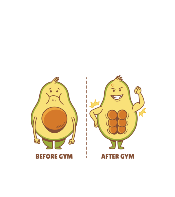 Antrenament Avocado model alb pe tricou