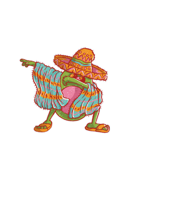 Avocado mexican DAB model negru pe tricou