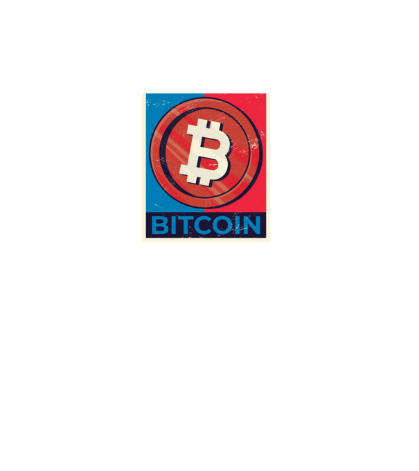 Bitcoin Criptomonedă model turcoaz pe tricou