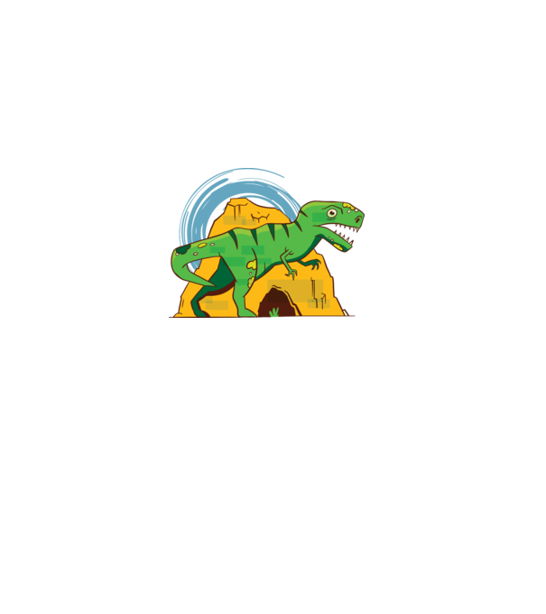 Dinozaur T-rex model negru pe tricou
