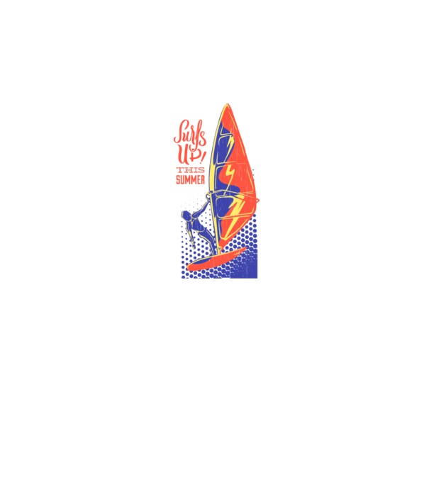 Surfs up this summer model alb pe tricou