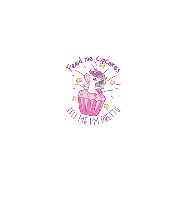 Unicorn Muffin model alb pe tricou
