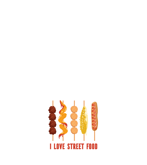 I Love Street Food model albastru închis pe tricou