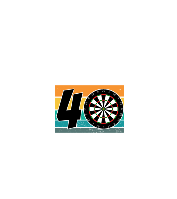 'I''m not 40 I''m double 20 darts birthday' model negru pe tricou