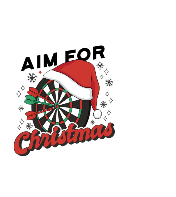 Darts Crăciun model albastru deschis pe tricou