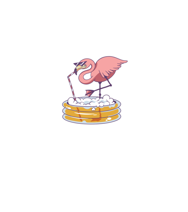 Flamingo cu bere model gri pe tricou