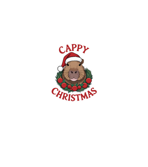 Cappy Christmas 2 model alb/roșu pe tricou