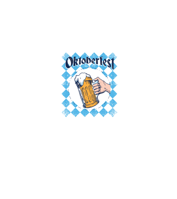 Tricou cu bere Oktoberfest model albastru jeanși pe tricou