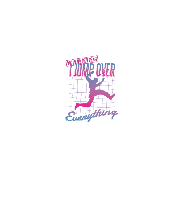 Warning I Jump over everything Parkour model negru pe tricou