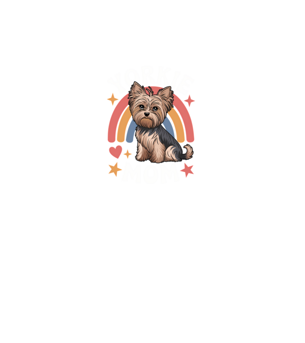 Yorkie Mom Negru model negru pe tricou