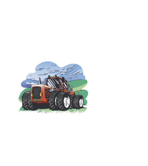 Supereroii adevărați conduc tractoare_D3470804 model alb pe tricou