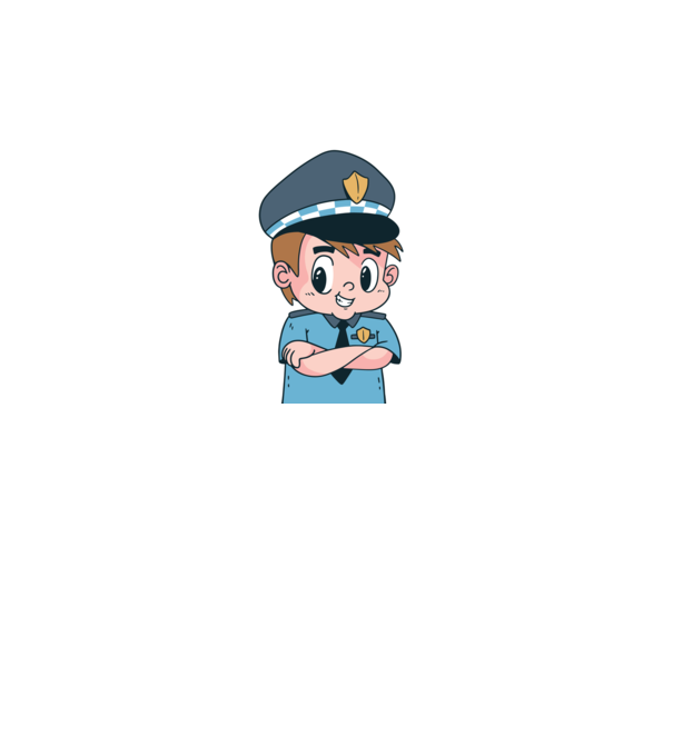 Polițist Copil model gri pe tricou