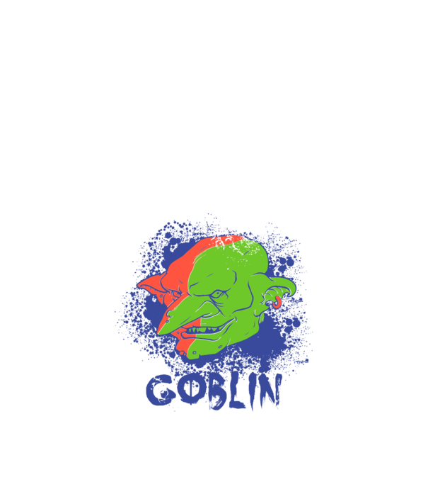 Goblin model nisipiu pe tricou