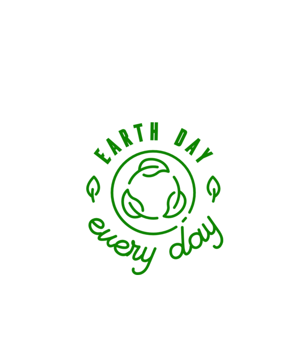 Earth Day Every Day - Ziua Pământului model alb pe tricou