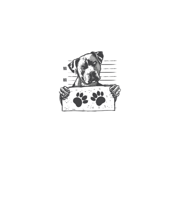 Staffordshire Terrier Închisoare model gri pe tricou