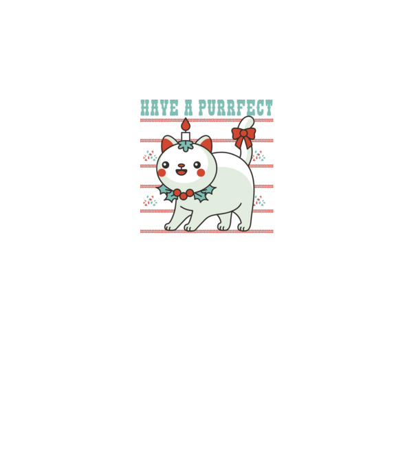 Have a Purrfect Christmas model negru pe tricou