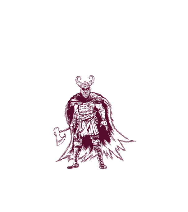 Războinic Odin Viking model alb pe tricou