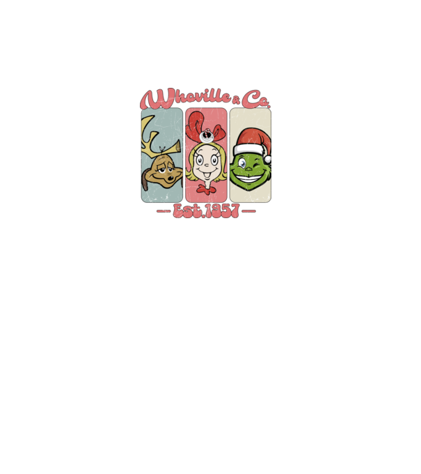 Whoville & Co - Grinch model alb pe tricou